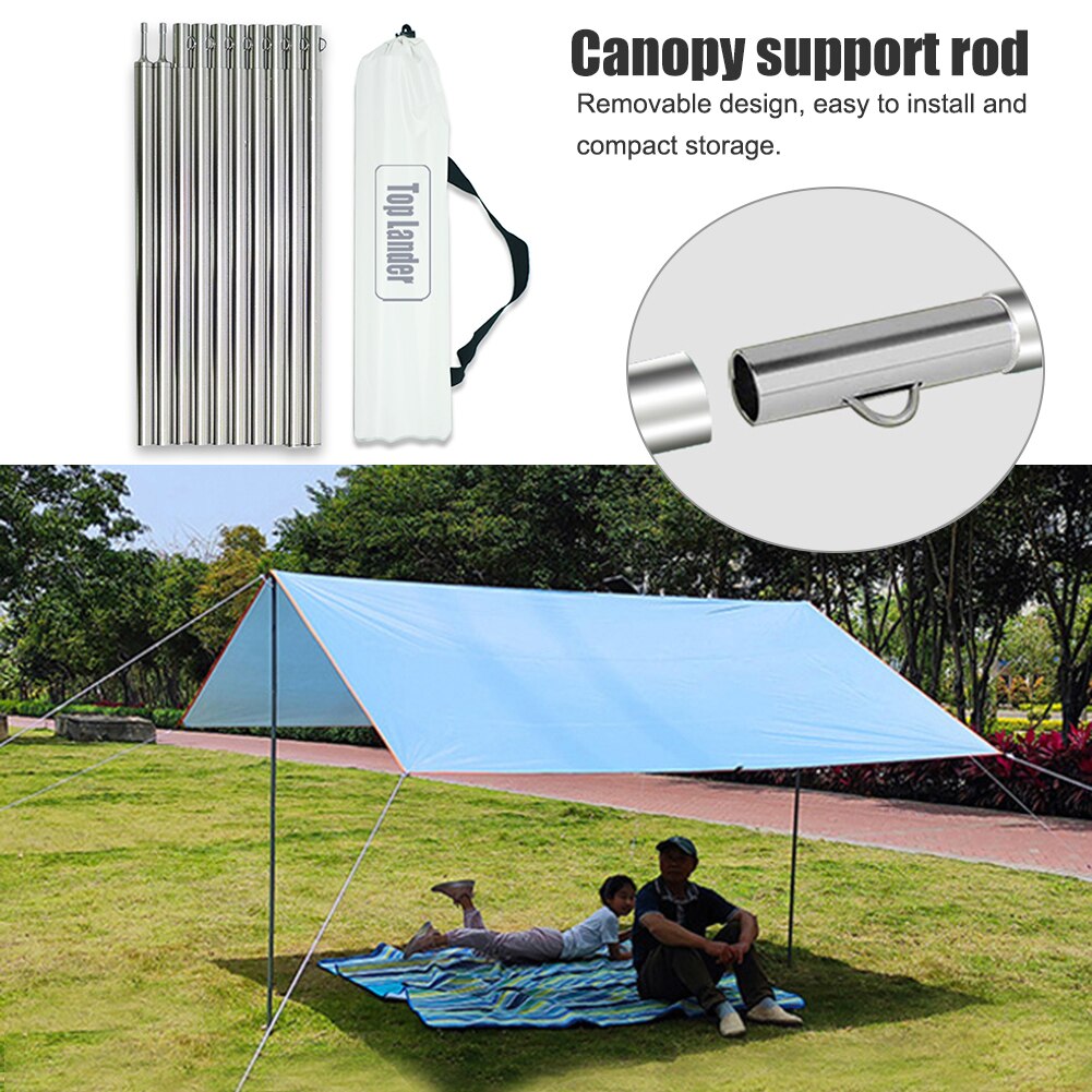 Cheap Goat Tents 10pcs Outdoor Camping Tent Awning Pole Aluminum Adjustable Canopy Support Rod Aluminum Alloy Support Rod Stick Tent Accessories   